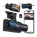 Cámara para coche 4K delantera y trasera de 3 canales