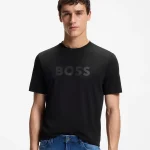 Camiseta de algodón con gran logo tonal - Imagen de 3