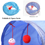 Túnel plegable de dos vías para gatos interactivo - Imagen de 5
